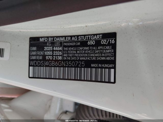 2016 MERCEDES-BENZ CLA 250 WDDSJ4GB6GN350725 Photo 8