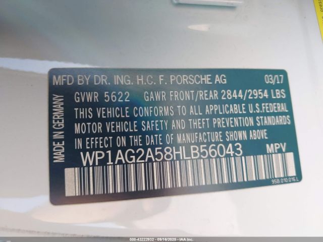 2017 PORSCHE MACAN WP1AG2A58HLB56043 Photo 8