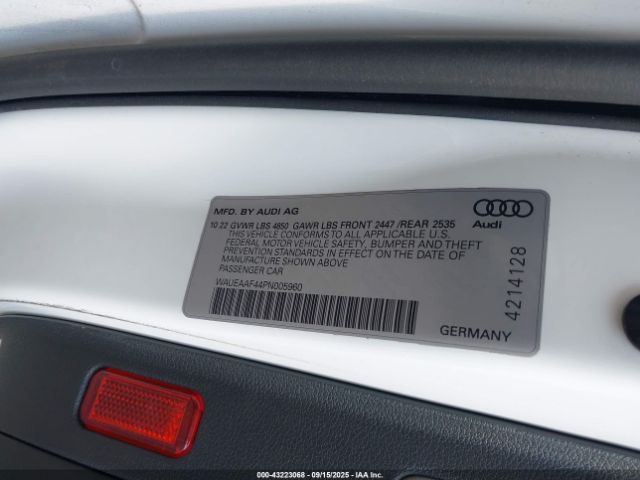 2023 AUDI A4 WAUEAAF44PN005960 Photo 8