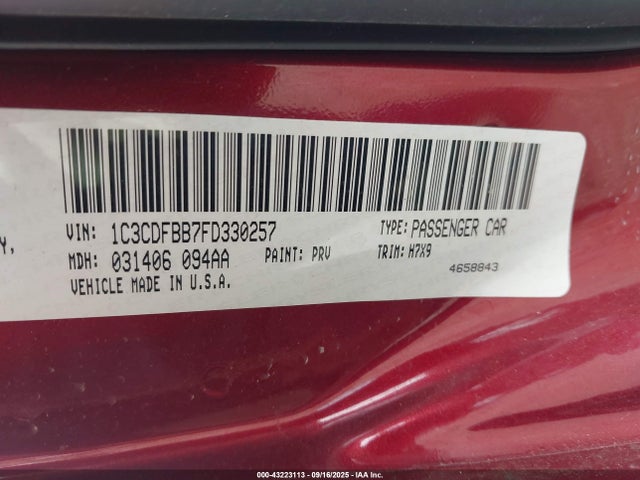 Dodge 2015 2015 1C3CDFBB7FD330257 Image 9