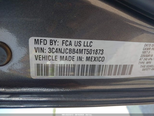 Jeep Compass 2021 3C4NJCBB4MT501873 Image 9