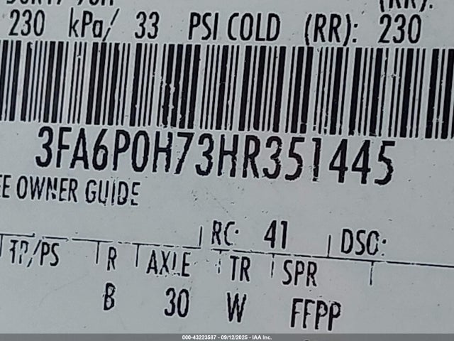 3FA6P0H73HR351445 Ford 2017