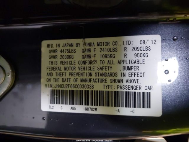 2012 ACURA TSX JH4CU2F66CC030338 Photo 8
