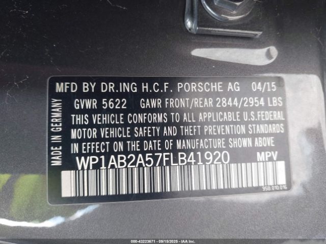 2015 PORSCHE MACAN WP1AB2A57FLB41920 Photo 8