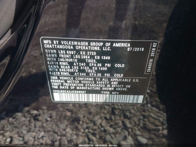 Volkswagen fsi 2018 1V2LR2CA2JC586587 Image 9