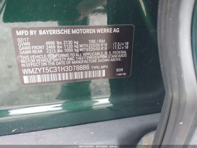 2017 MINI COUNTRYMAN WMZYT5C31H3D78886 Photo 8