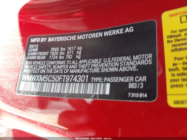 2015 MINI HARDTOP WMWXM5C50FT974301 Photo 8