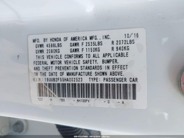 2017 ACURA TLX 19UUB2F55HA002523 Photo 8