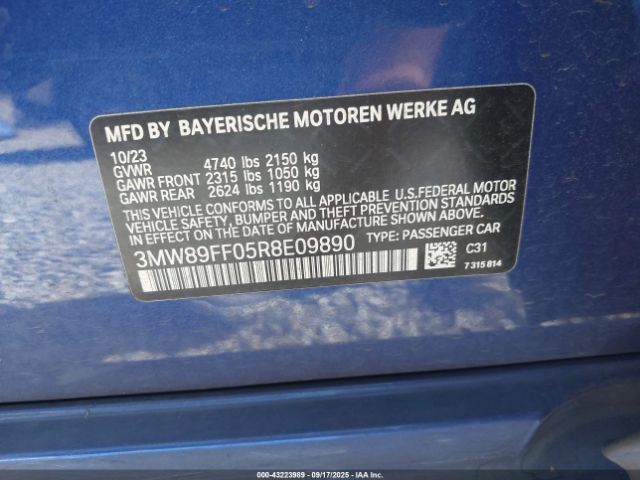 2024 BMW 3 SERIES 3MW89FF05R8E09890 Photo 8