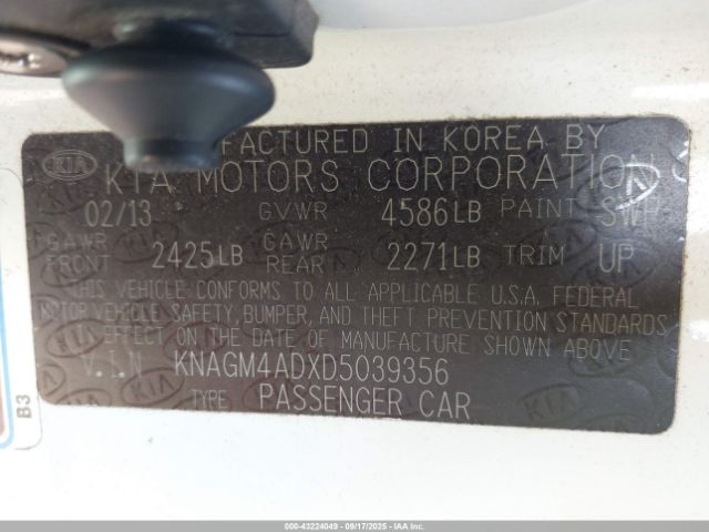 2013 KIA OPTIMA HYBRID KNAGM4ADXD5039356 Photo 8