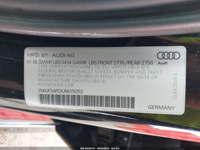 2018 AUDI A6 WAUF3AFCXJN079252 Photo 8
