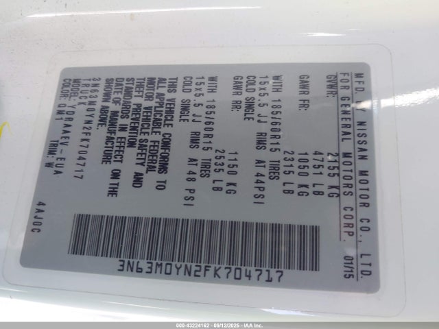 Chevrolet 2015 2015 3N63M0YN2FK704717 Image 9
