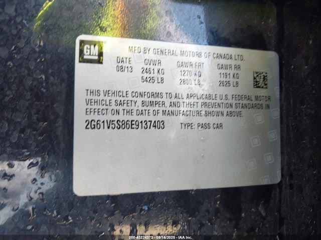 2014 CADILLAC XTS 2G61V5S86E9137403 Photo 8