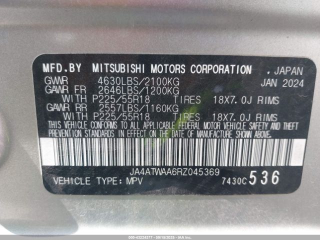 2024 MITSUBISHI ECLIPSE CROSS JA4ATWAA6RZ045369 Photo 8