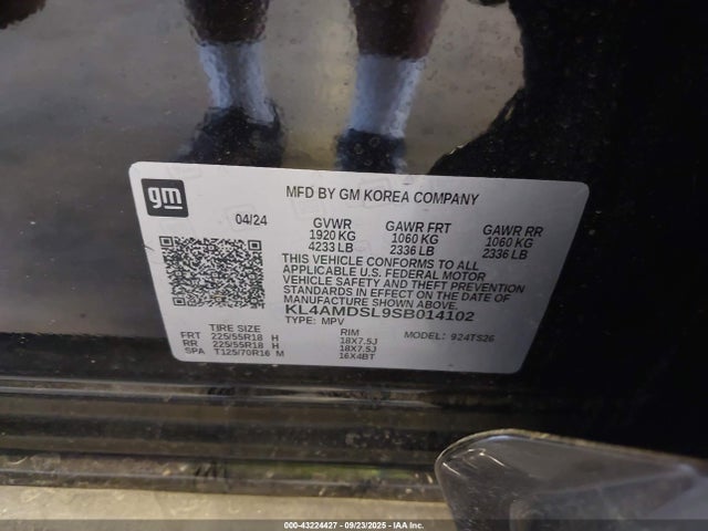KL4AMDSL9SB014102 Buick Encore Gx Sport Touring Fwd