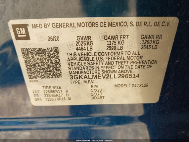 2020 GMC TERRAIN 3GKALMEV2LL296514 Photo 8