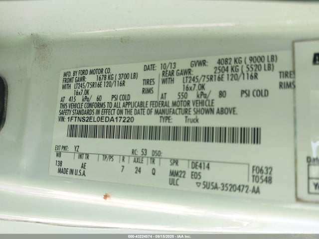 1FTNS2EL0EDA17220 Ford FORD