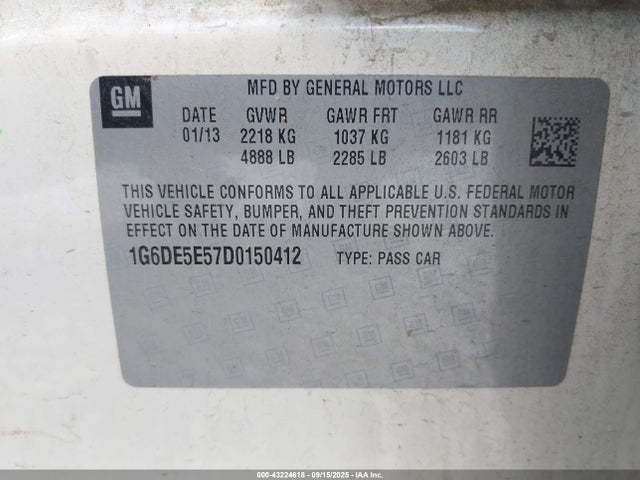 2013 CADILLAC CTS 1G6DE5E57D0150412 Photo 8