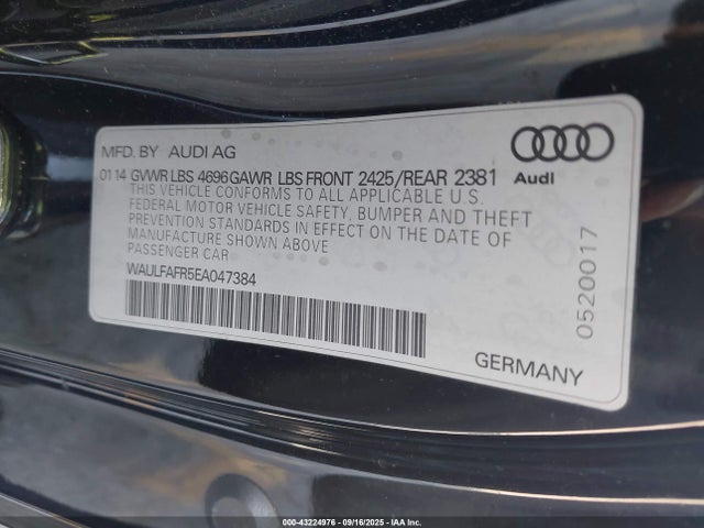 2014 AUDI A5 WAULFAFR5EA047384 Photo 8