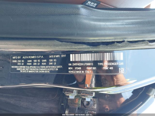 2018 ALFA ROMEO GIULIA ZARFAEEN1J7566613 Photo 8