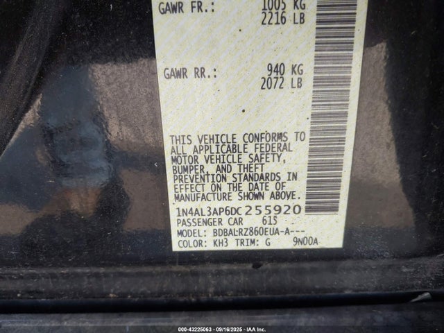 2013 NISSAN ALTIMA 1N4AL3AP6DC255920 Photo 8