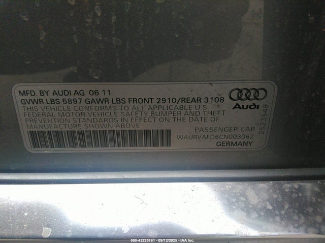 2012 AUDI A8 WAURVAFD6CN003062 Photo 8