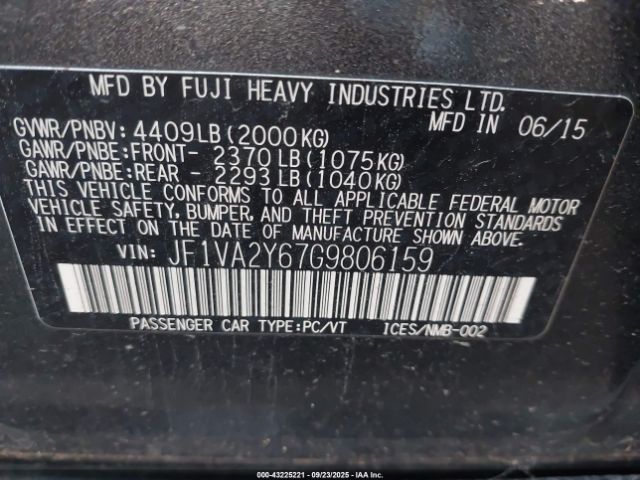 2016 SUBARU WRX STI JF1VA2Y67G9806159 Photo 8