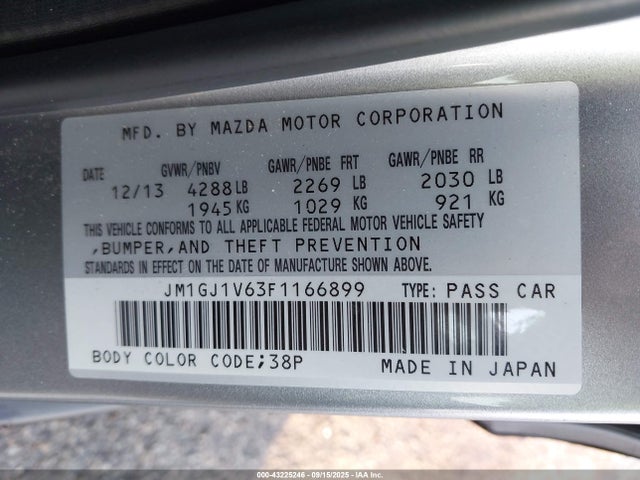 JM1GJ1V63F1166899 Mazda py