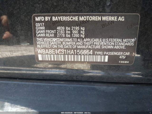 2017 BMW 330E WBA8E1C31HA156664 Photo 8