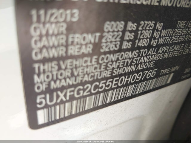 BMW X6 2014 5UXFG2C55E0H09766 Image 9