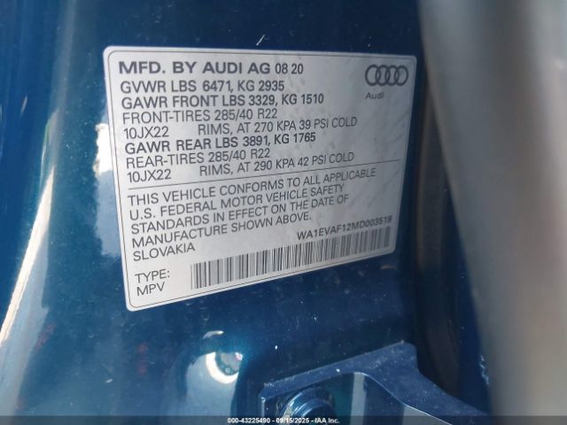 2021 AUDI Q8 WA1EVAF12MD003519 Photo 8