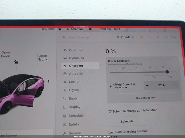 5YJ3E1EA2MF989576 Tesla MODEL 3