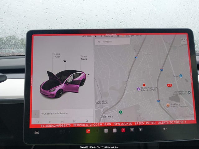 5YJ3E1EA2MF989576 Tesla MODEL 3