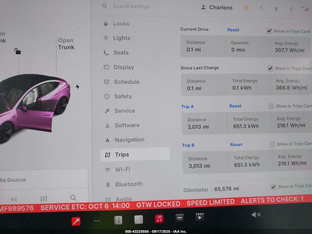 5YJ3E1EA2MF989576 Tesla MODEL 3