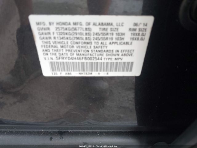 2015 ACURA MDX 5FRYD4H46FB002544 Photo 8