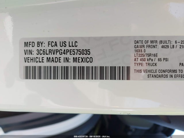 RAM Promaster 2500 2023 3C6LRVPG4PE575035 Image 9