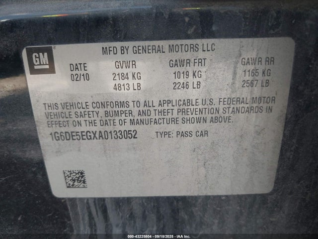 2010 CADILLAC CTS 1G6DE5EGXA0133052 Photo 8
