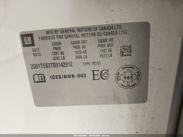 2013 CADILLAC XTS 2G61T5S37D9142912 Photo 8