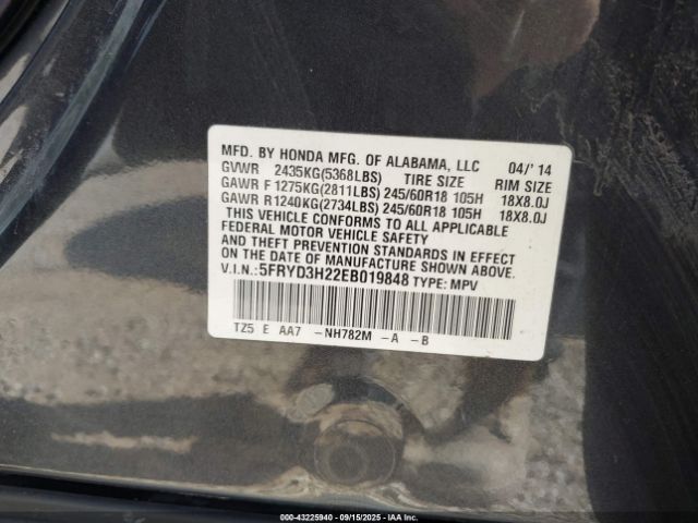 2014 ACURA MDX 5FRYD3H22EB019848 Photo 8