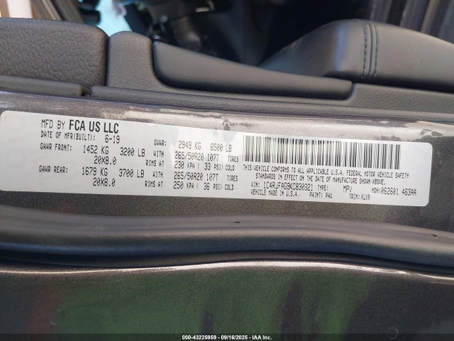 1C4RJFAG9KC830321 Jeep 2019