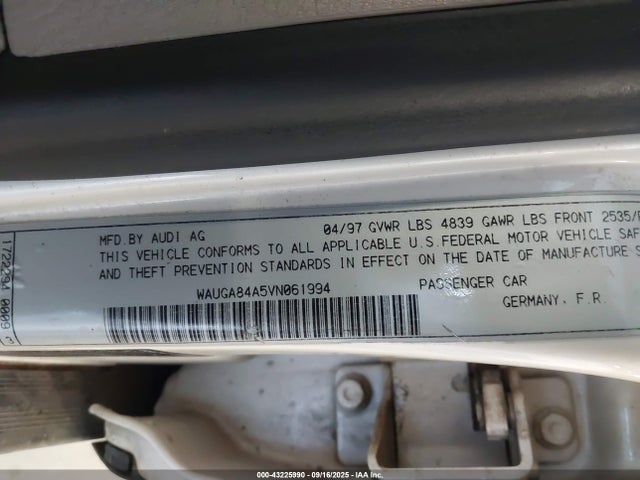 1997 AUDI A6 WAUGA84A5VN061994 Photo 8