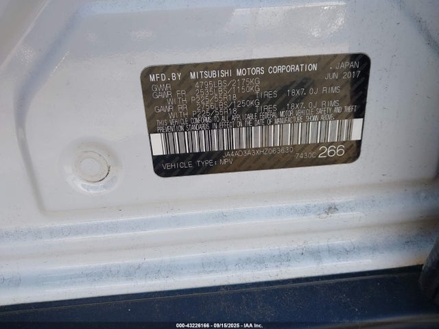 2017 MITSUBISHI OUTLANDER JA4AD3A3XHZ063630 Photo 8