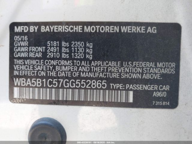 2016 BMW 535I WBA5B1C57GG552865 Photo 8