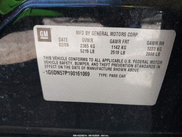 2009 CADILLAC CTS-V 1G6DN57P190161069 Photo 8