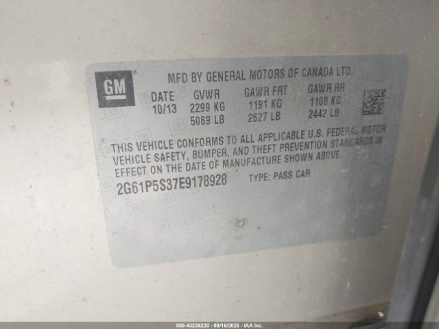 2014 CADILLAC XTS 2G61P5S37E9178928 Photo 8