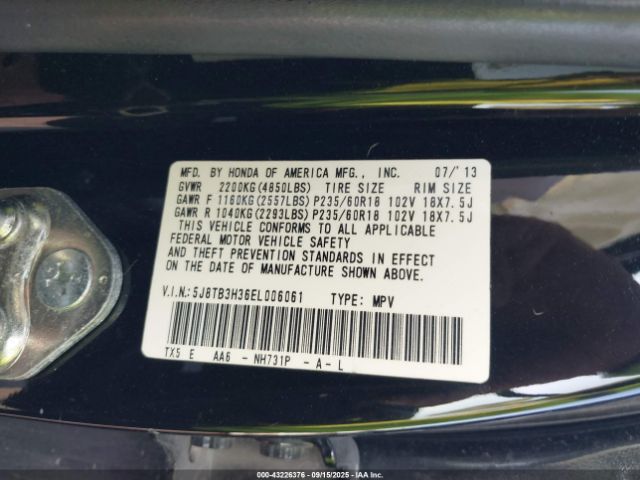 2014 ACURA RDX 5J8TB3H36EL006061 Photo 8