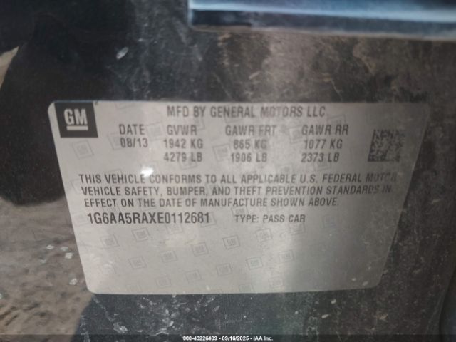 2014 CADILLAC ATS 1G6AA5RAXE0112681 Photo 8