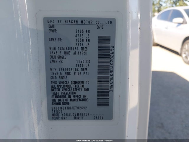 3N6CM0KN0JK702692 Nissan 2018