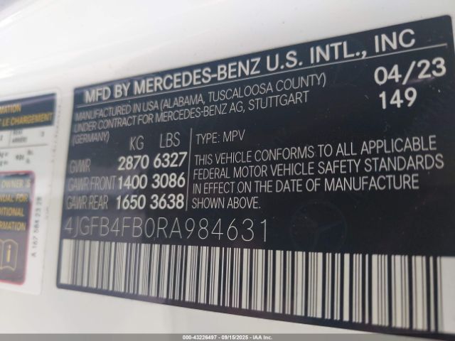 2024 MERCEDES-BENZ GLE 350 4JGFB4FB0RA984631 Photo 8