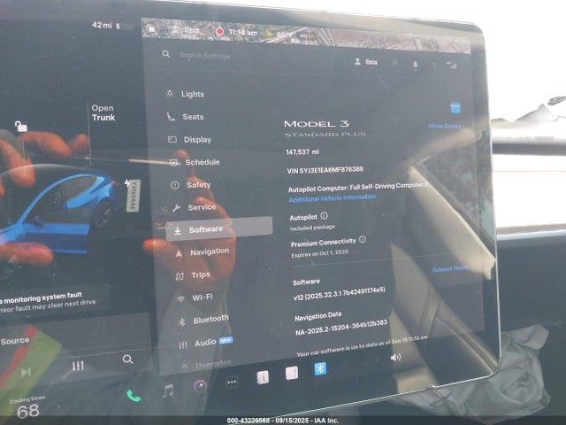 2021 TESLA MODEL 3 5YJ3E1EA6MF876388 Photo 6